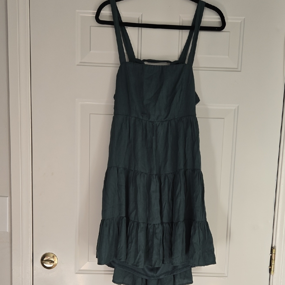 Trixxi Teal Tiered Sundress with Straps